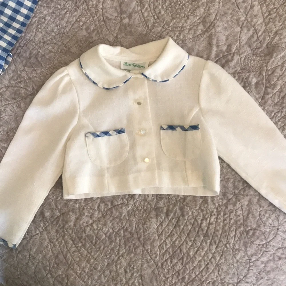Vintage Blue Gingham Dress and Jacket ca. 1985 - Picture 4 of 7